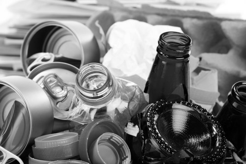 Fleet van parked outside commercial property in Ickenham during waste collection