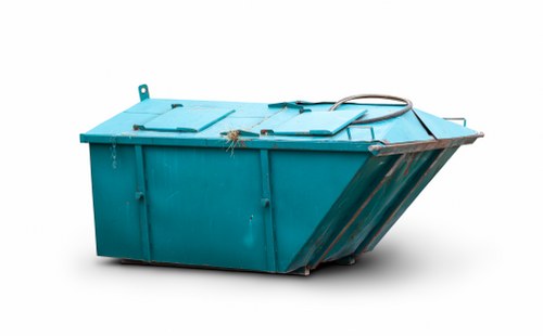 Commercial waste crew in high-visibility gear next to refuse vehicle